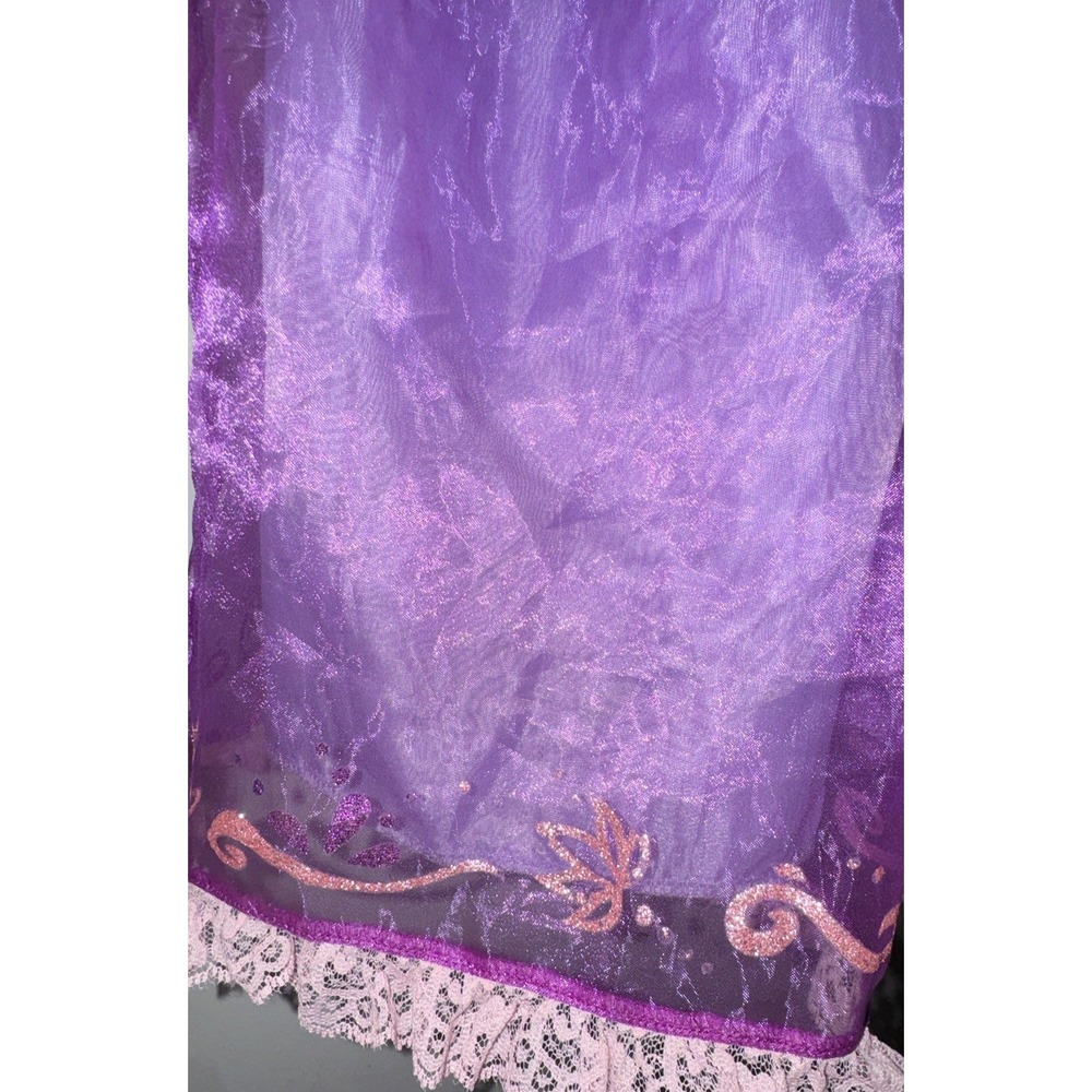 Spirit Disney Rupunzel Costume Dress Renaissance Fair Glitter Girls S 5T/6T Flaw - Picture 6 of 16